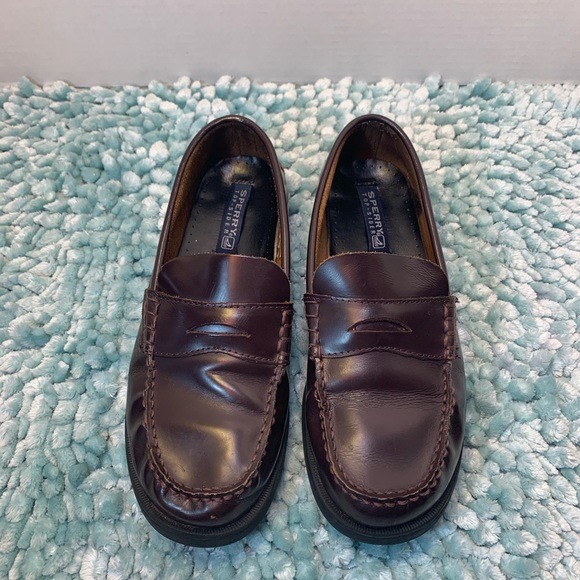 Sperry  Top Sider Colton Burgundy Penny Loafer Private School Uniform Preppy - Picture 5 of 15